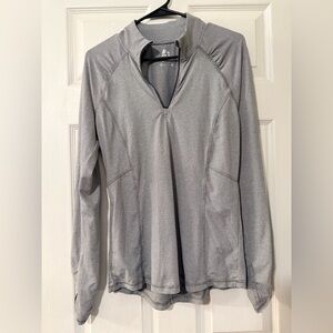 RBX Gray/White striped quarter zip